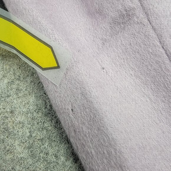 Algo Wool Blend Ruffle Collar Jacket Womens Size Unknown Lavender Purple Lined - Picture 9 of 14